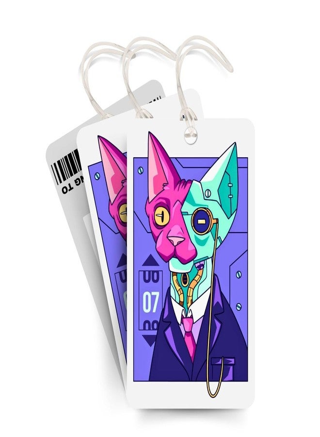 Brandian 01 Qty PVC Luggage Tags & Bag Tags for Suitcases - Vacation Message Print, with Silicon Strap (Multicolour) - Image 1